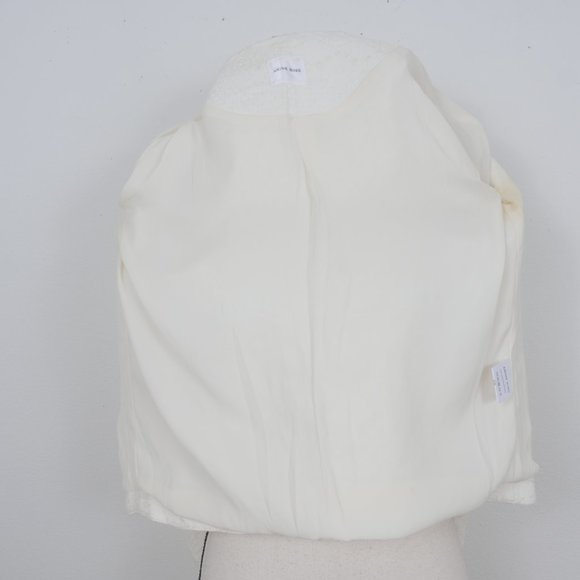 Anine Bing Ivory Cream Embroidered Tassle Trim Pockets Boho Retro  Jacket - Picture 8 of 8